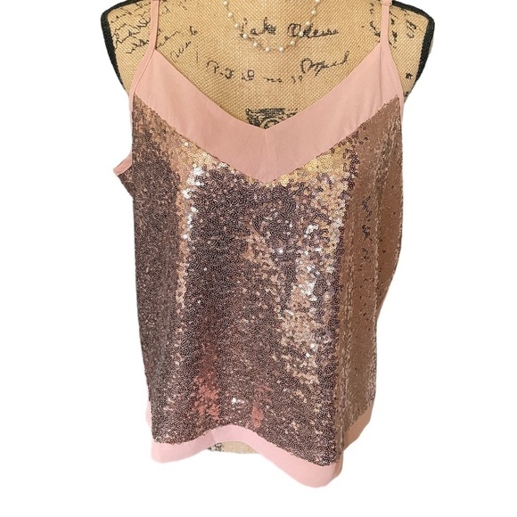CAMISOLE EYESHADOW | Sequined camisole Size Large. - Picture 1 of 6